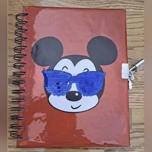 Vintage Mickey Mouse Spiral Diary With Lock & 2 Keys